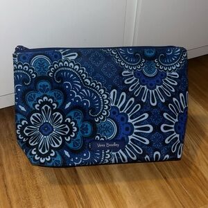 Vera Bradley Blue Tapestry Medium Lighten Up Waterproof Cosmetic Bag